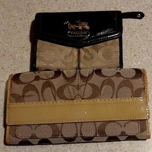 Set of Coach Trifold wallets